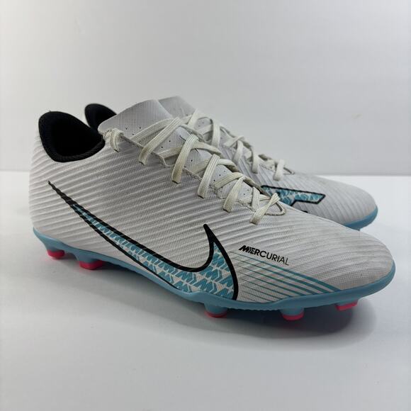 Nike Other - Nike Mercurial Vapor 15 Club FG/MG White Blue Soccer Cleats DJ5963-146 Size 7